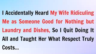 I Accidentally Heard My Wife Ridiculing Me as Someone Good for Nothing but Laundry and Dishes, So...
