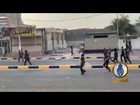 متداول مقطع يبين إطلاق القوات الحكومية النار بشكل مباشر على المتظاهرين في النجف