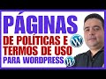 Como Criar Páginas de Política de Privacidade e Termos de Uso para Blogs Wordpress