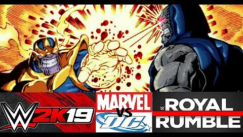 WWE 2k19 Created Superstar Royal Rumble Marvel VS DC Villians