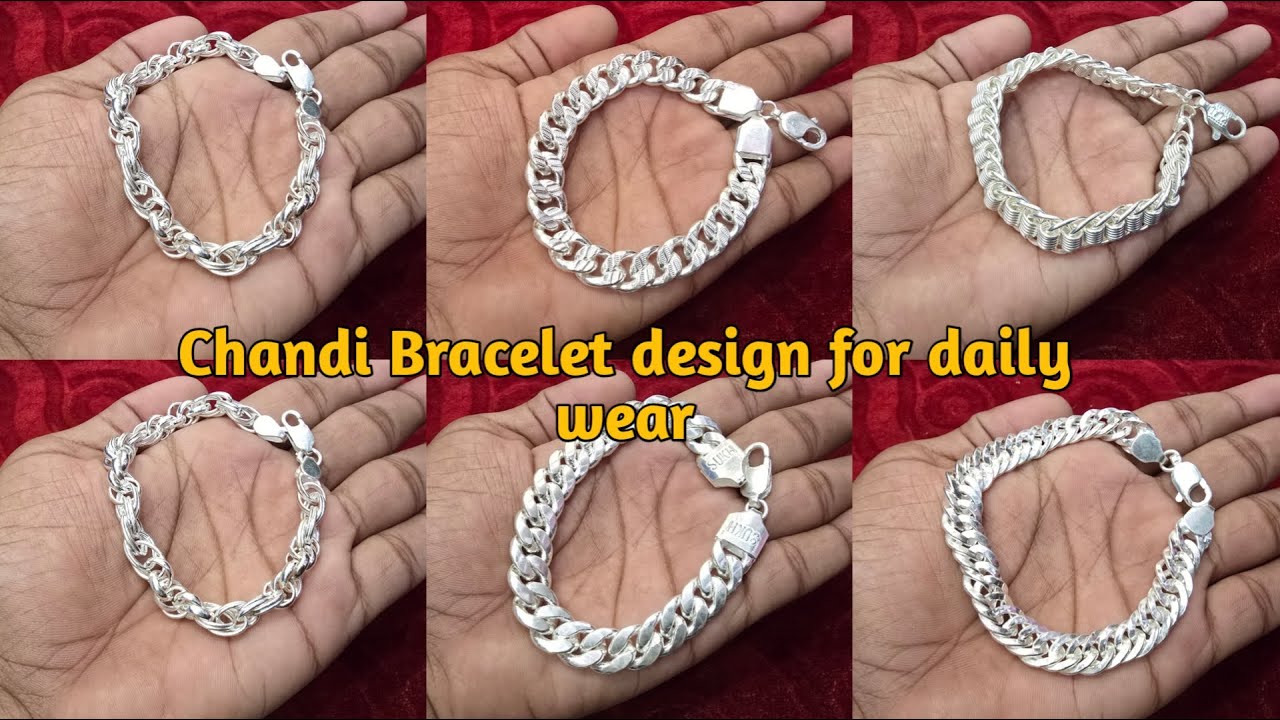 Daily wear Silver Bracelet design with price || Ligth weigth chandi Bracelet  design 2025