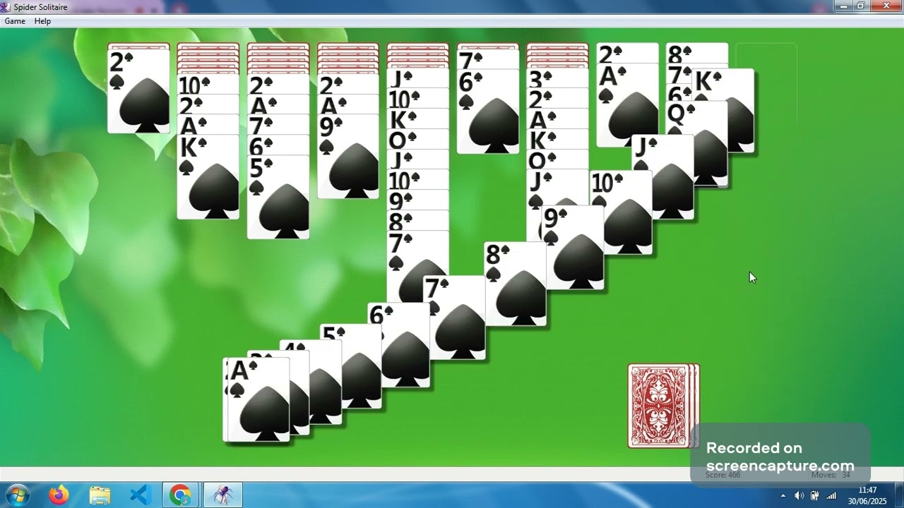 Windows 7 games: Spider Solitaire