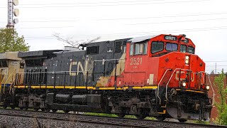 (2nd Catch) CN C44-9WL Leader! CN Q106 in Markham with 2521/3934