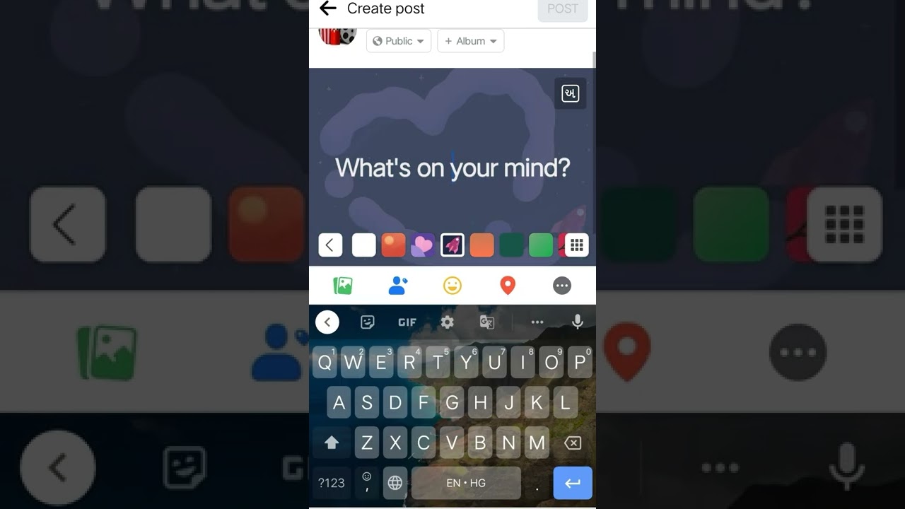 How to set background wallpaper in fb 