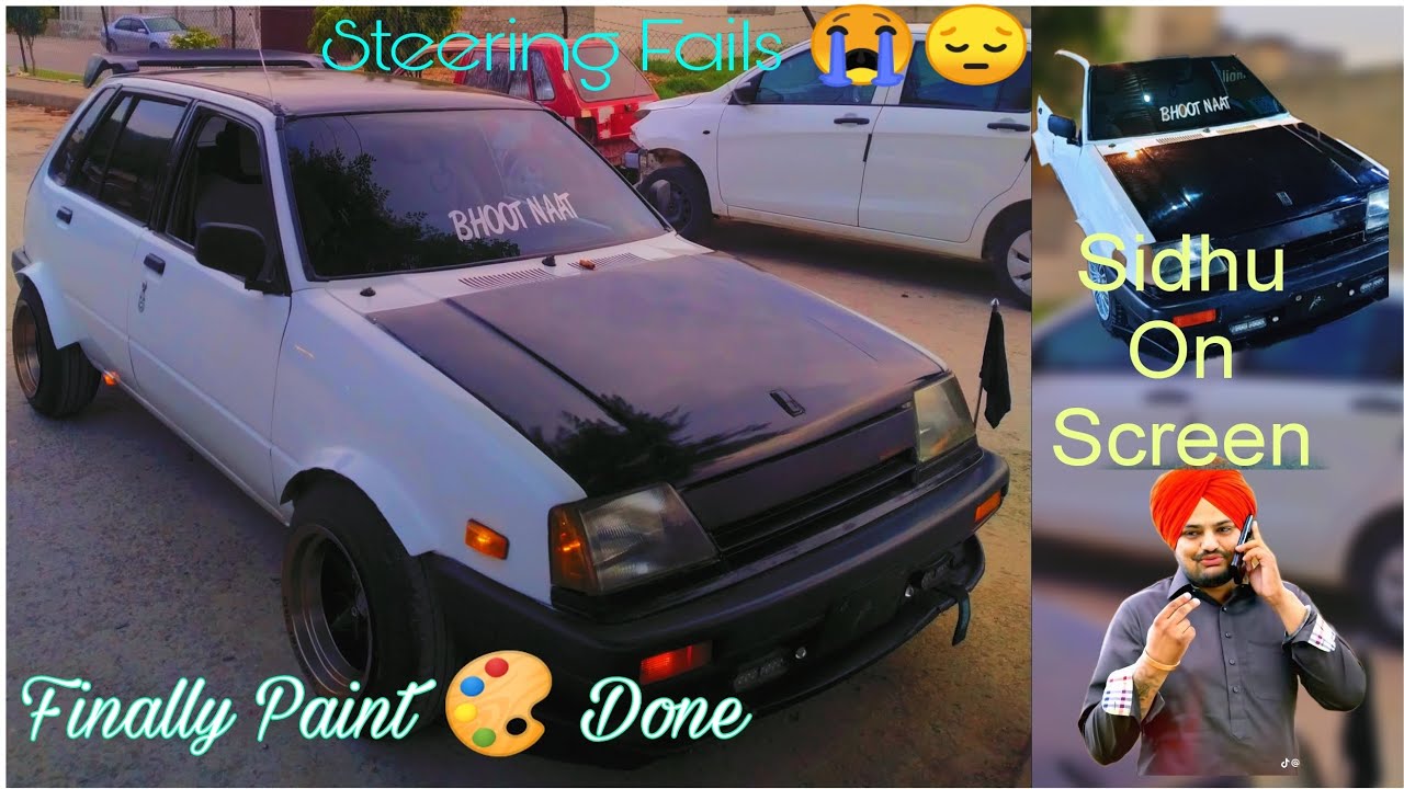 Finally paint Done ✅🥰 ft Sidhu On Back Screen 👻👿 steering fail Marta Marta bacha 😭😔 Khyber Modified