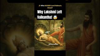 Why Sage Bhrigu Kicked Vishnus Chest Lakshmi Left Vaikuntha?