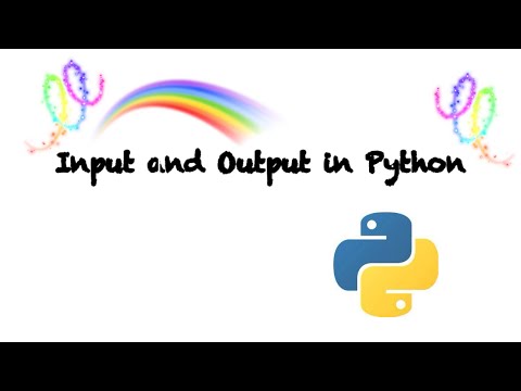 Input and Output in Python - YouTube
