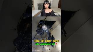gumpalan hitam di atap dapur 😱