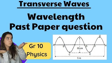 Grade 10 Transverse waves Exam question Wavelength