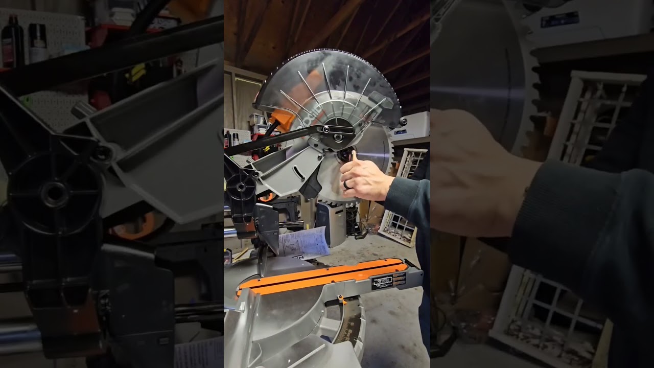 Unboxing a new Ridgid Miter Saw and checking forbsquare. 