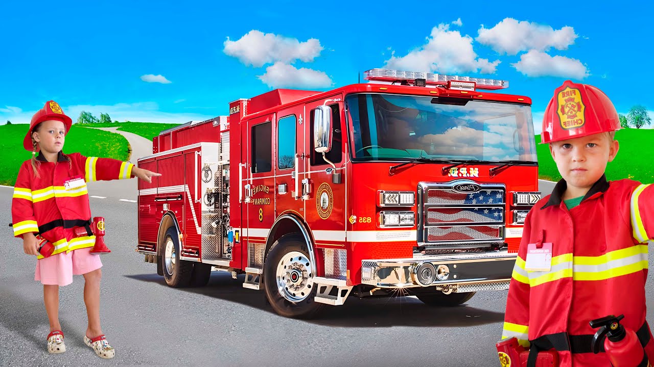 Naomi and David Become Police and Fire Heroes! Pretend Play Adventure