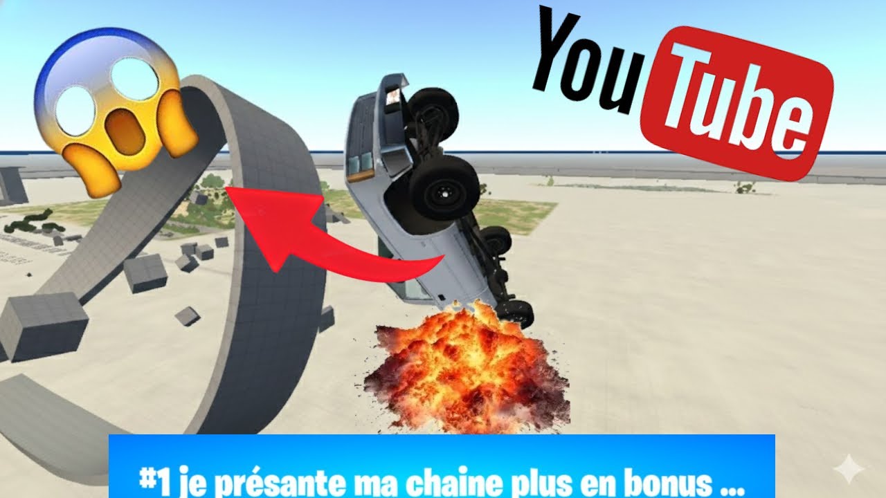 Première vidéo sur BeamNG je fait des DINGERIE😱 plus explication