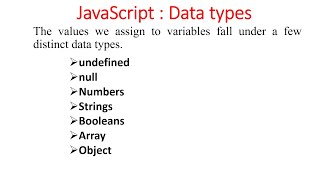02 Javascript datatypes