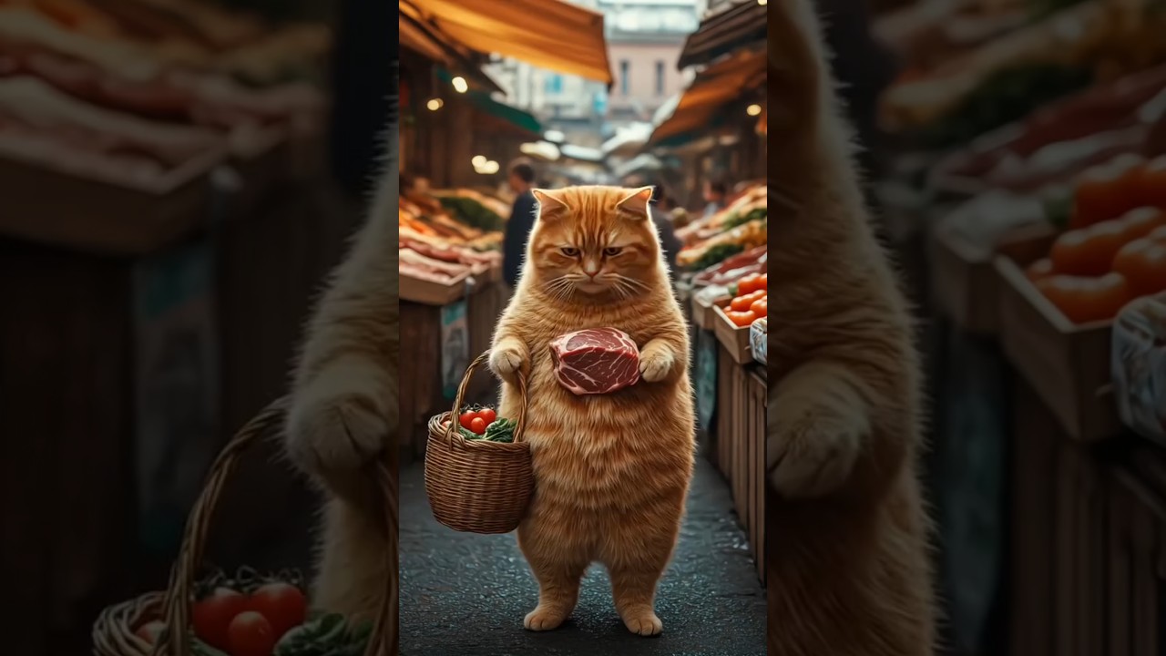 “Today the Cat Will Cook Meat 🍖 | Cute Chef Kitty!”