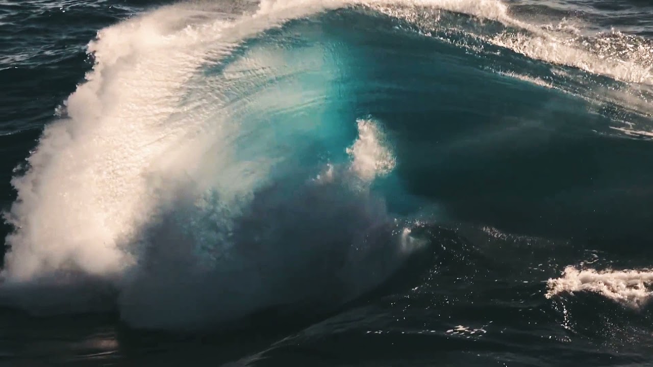 water waves with soothing music