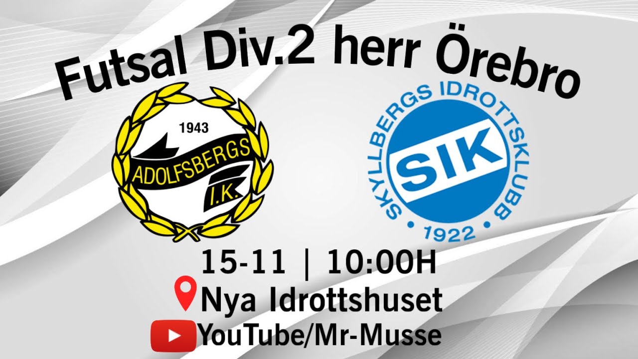 Adolfsbergs IK & Skyllbergs IK | Futsal Div.2 Herr | Sverige, Örebro | 2025-11-15 | 0-1