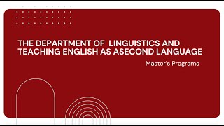 Introduction to CSUN MA Linguistics/TESL Programs