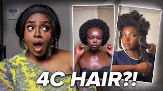 Reacting to 4C Hair TikToks... Y'all Can't Be Serious