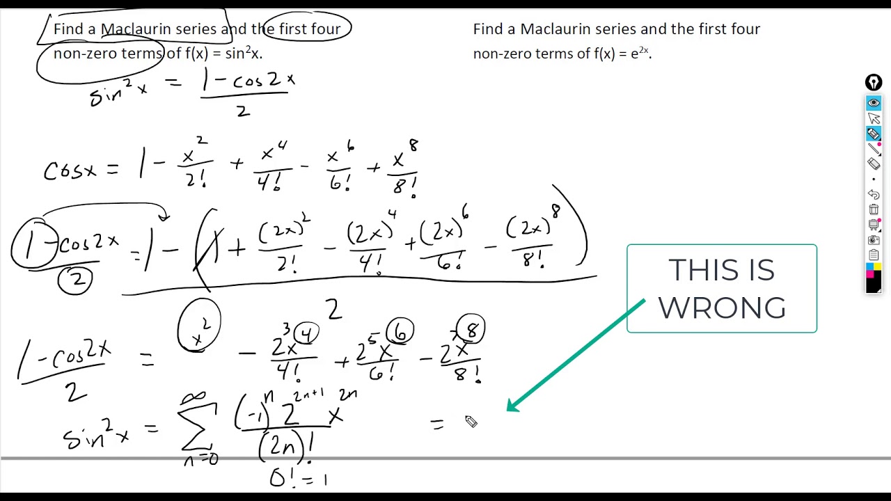9 10 taylor series manipulation