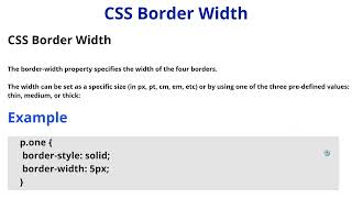 css border width | border width property in CSS (Hindi) | #css #28