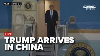 President Trump lands in China