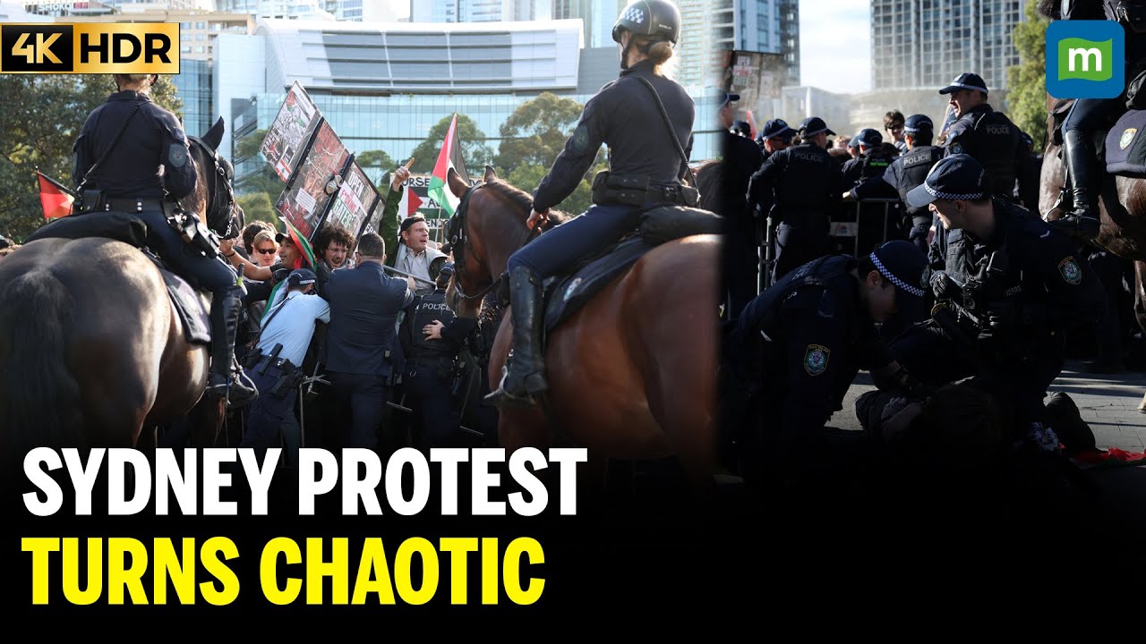 Sydney Police Clash With Pro-Palestinian Protesters Outside Defence Exposition | 4K | N18G