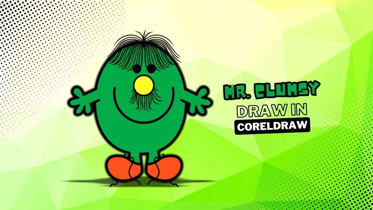 How to Draw Mr. Clumsy (Step-by-Step) l Coreldraw | Drawing