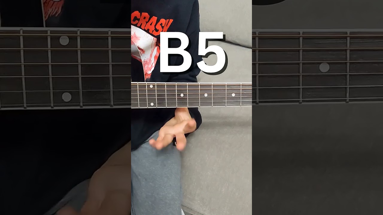 Guitar lessons for beginners (B5 chord) 