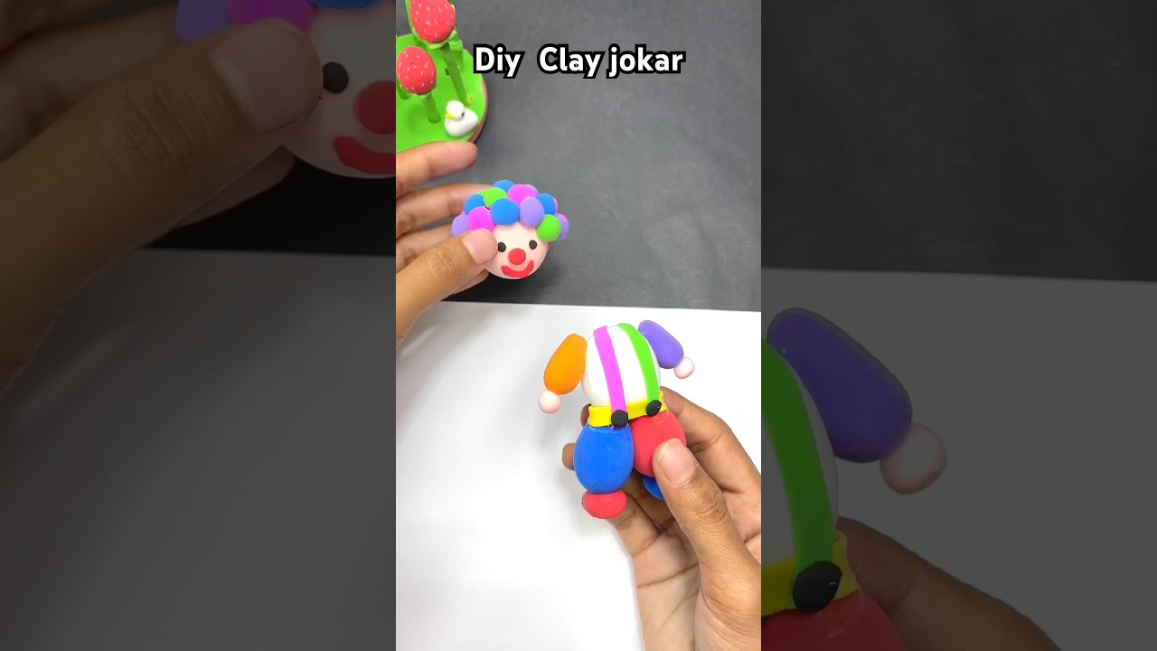 Diy Clay jokar for kids/#kidscraft #art #craft #kidsvideo #clayart #cartoon #shortfeed