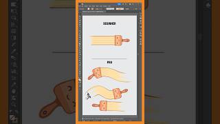 Illustrator professional vs beginner.. brush trick #illustrator #design #illustartion #tutorial #art