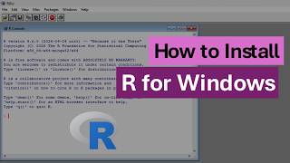 https://cran.r-project.org/bin/windows/base/How To Install R for Windows