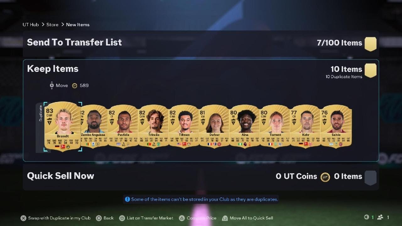 Double walkout FC26, Ratings reload