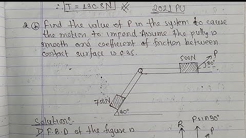 Friction numerical 2021PU Applied mechanics-I BE Civil First semester new course #appliedmechanics
