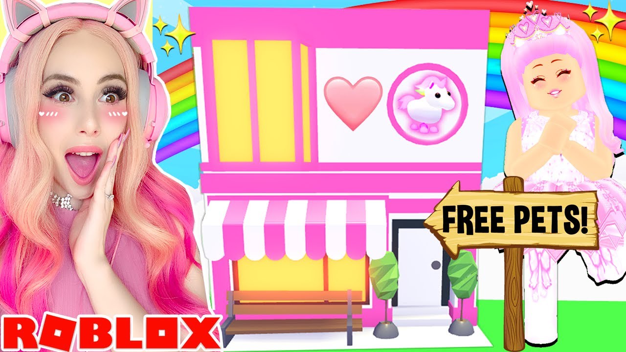 I Opened A Free Pet Shop In Adopt Me Roblox Youtube - roblox youtube leah ashe