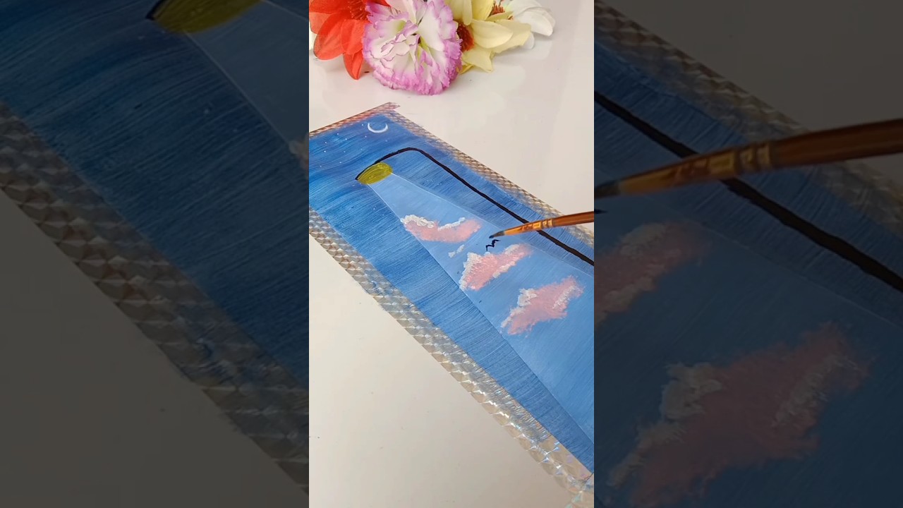 streetlight acrylic painting 