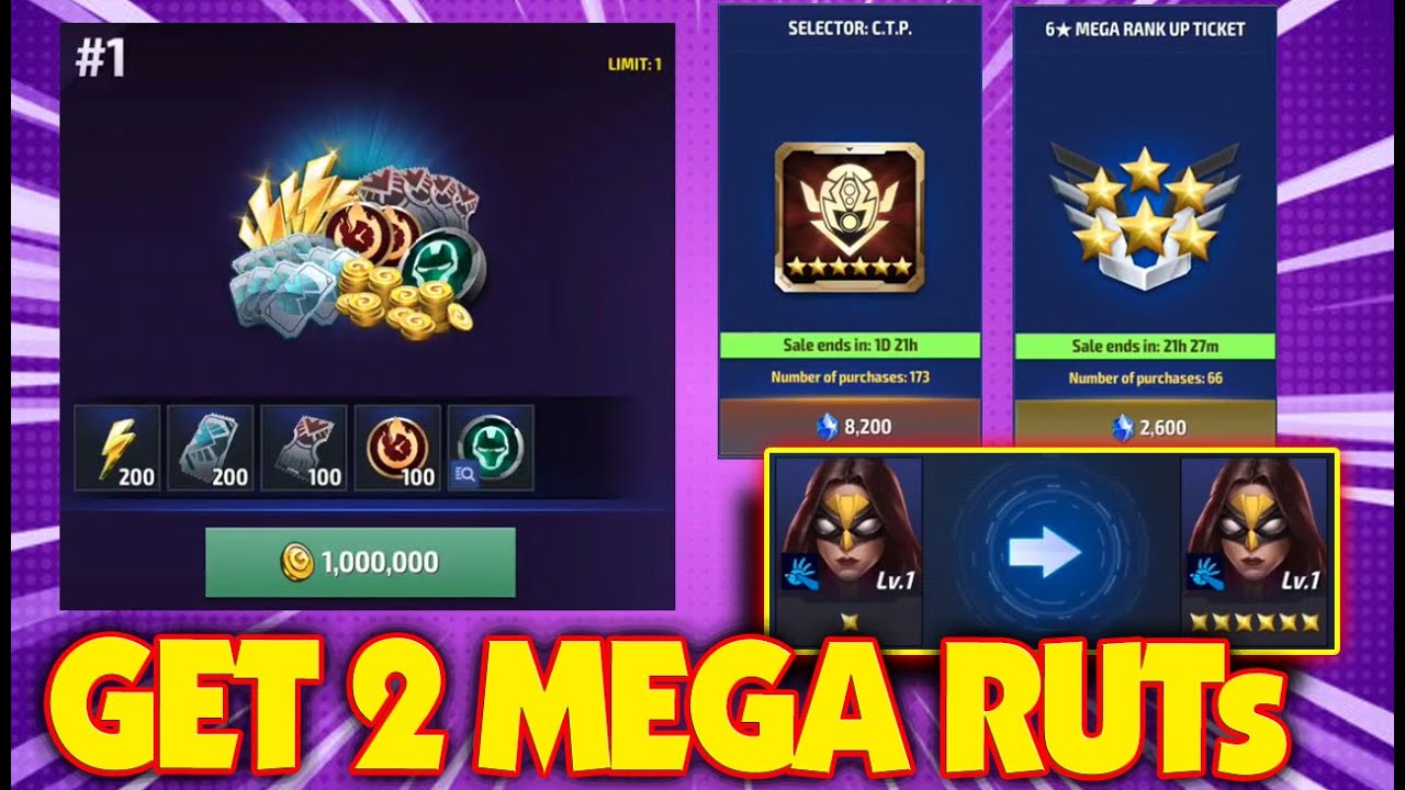 Spending 10,000 Crystals For A Free 6 Star Mega Rank Up Ticket - MARVEL Future Fight