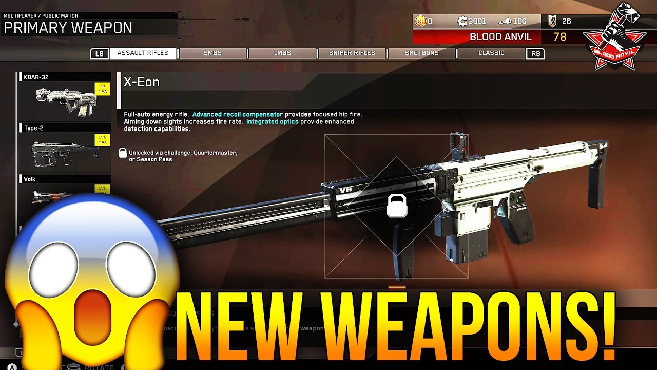 X-EON & VPR: NEW WEAPONS in INFINITE WARFARE! (NEW UPDATE)