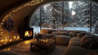 Winter Calm Piano Lounge ❄️ Firelight Warmth for Relaxing, Studying & Thinking