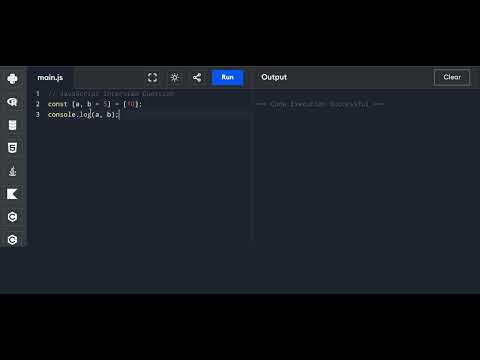 JavaScript Interview Question (Array Destructuring)