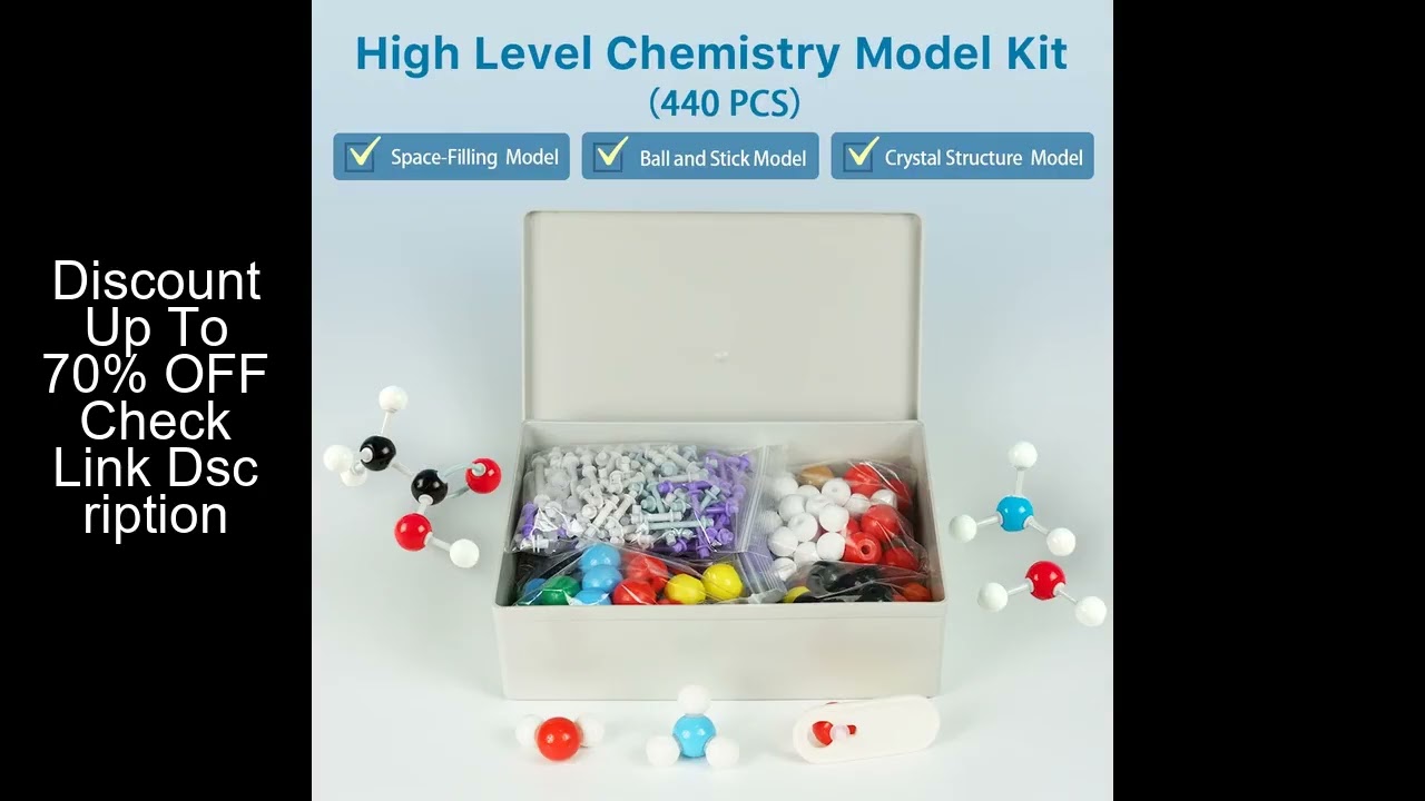 High Level Chemistry Molecular Model (440 PCS) Inorganic & Organic Molecular Models Kit with Atoms,