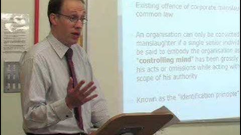 Corporate Manslaughter