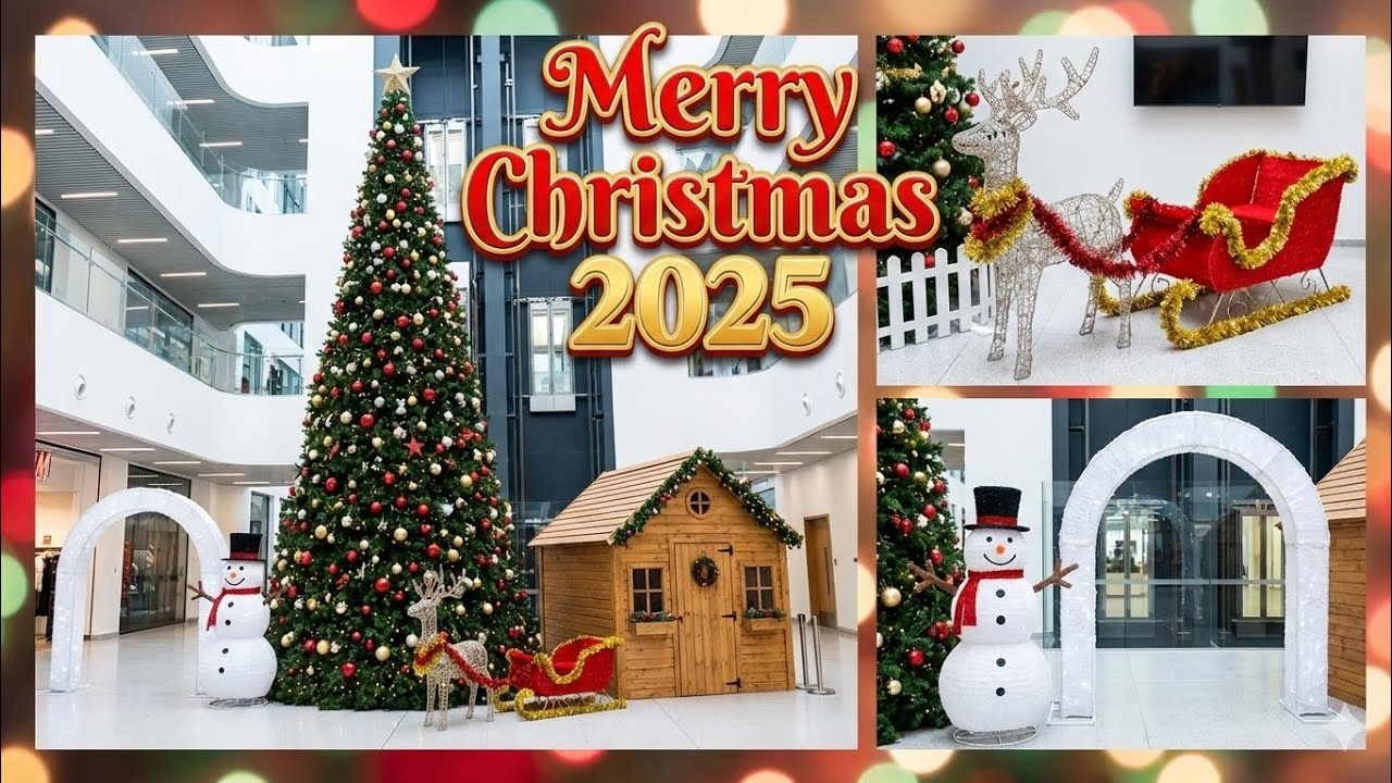 Рождественская атмосфера в IT-парке Brigade Tech Gardens | Бангалор 2025 Счастливого Рождества