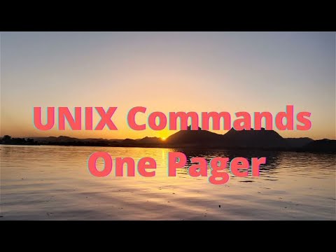 Unix Basic Commands   One Pager