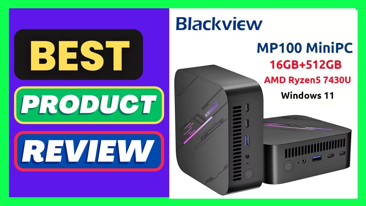 Blackview MP100 NEW Mini PC AMD 7430U Windows 11 6-Core