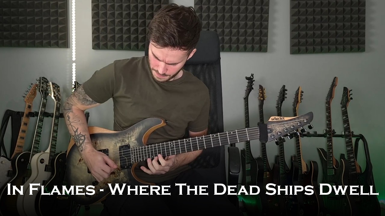 In Flames - Where The Dead Ships Dwell (Guitar Cover + Solo / One Take)