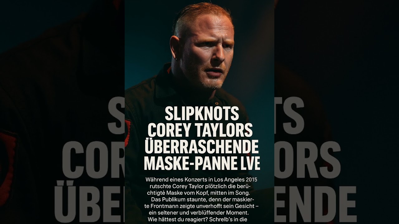 Slipknots Corey Taylors überraschende Maske-Panne live