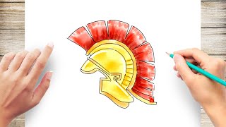 How to Draw a Greek Helmet