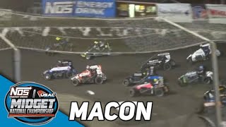 HIGHLIGHTS: USAC NOS Energy Drink National Midgets | Macon Speedway | August 19, 2023