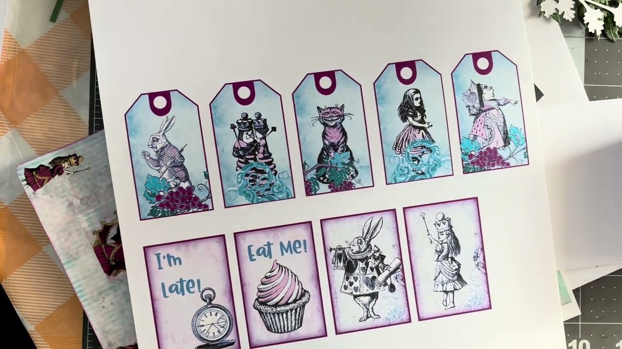 Alice Junk Journal - Sorting Ephemera  and  Journal Finds. 