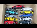 Box Full of Model Cars -Tesla Robotaxi, Tesla Cybertruck, Tesla Roadster, Lexus LC500, Lexus Lm 300h
